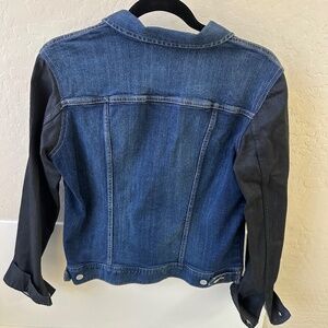 Distressed Jean Jacket Blue & charcoal